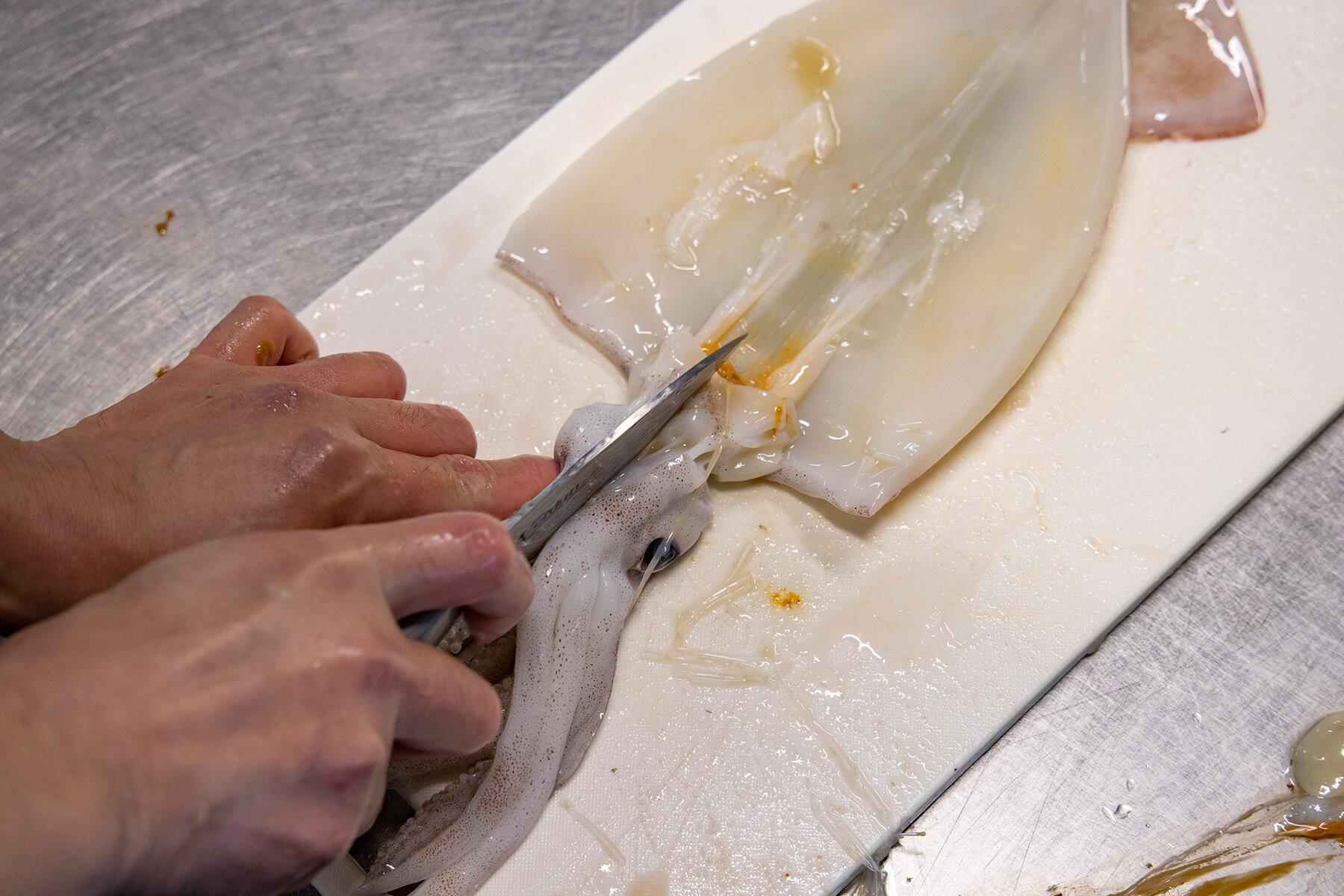 目とクチバシを取り除く