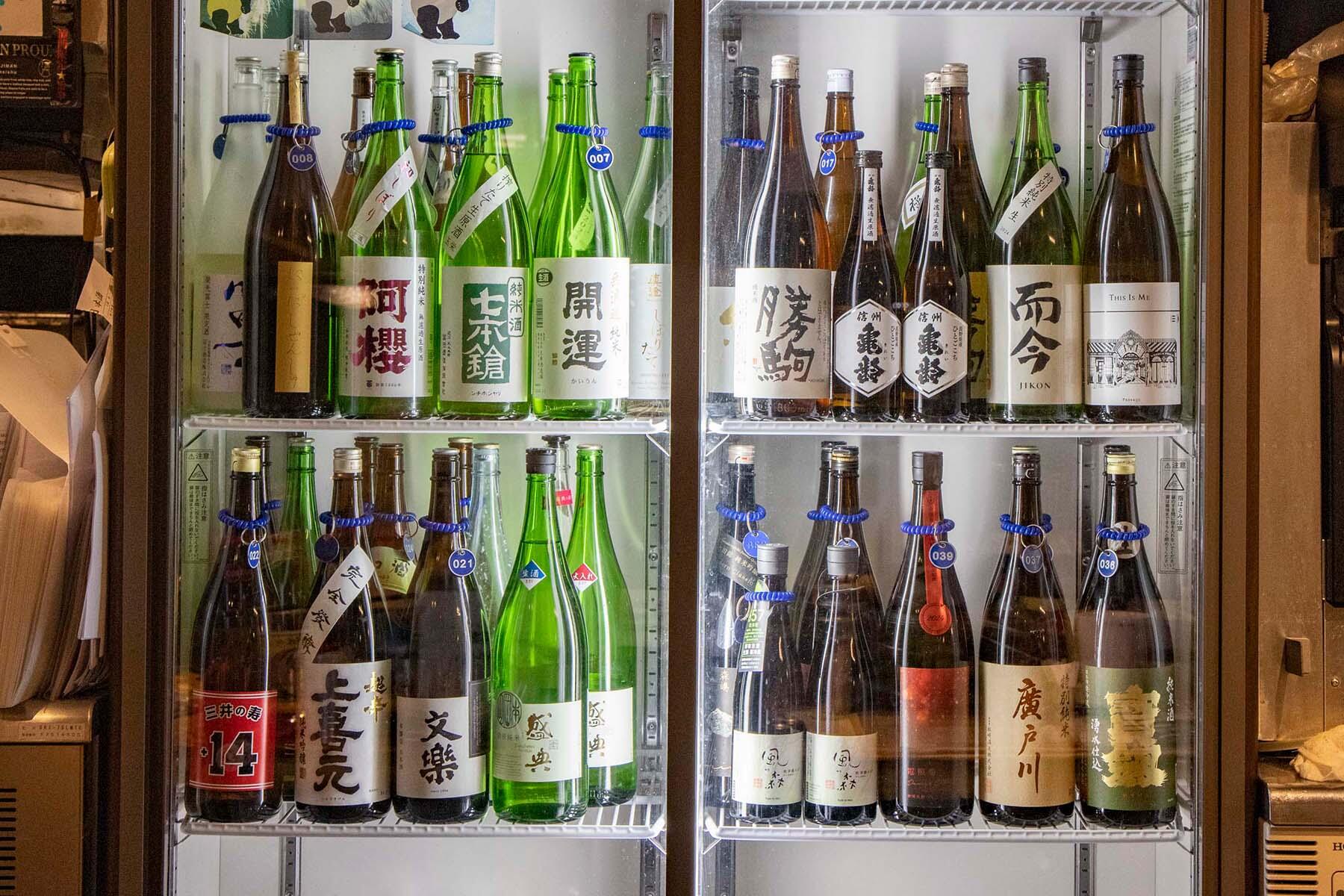 冷蔵庫内の日本酒