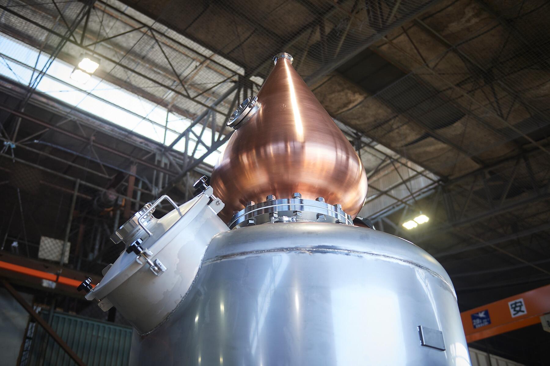 銅のスチルヘッドとステンレスタンク