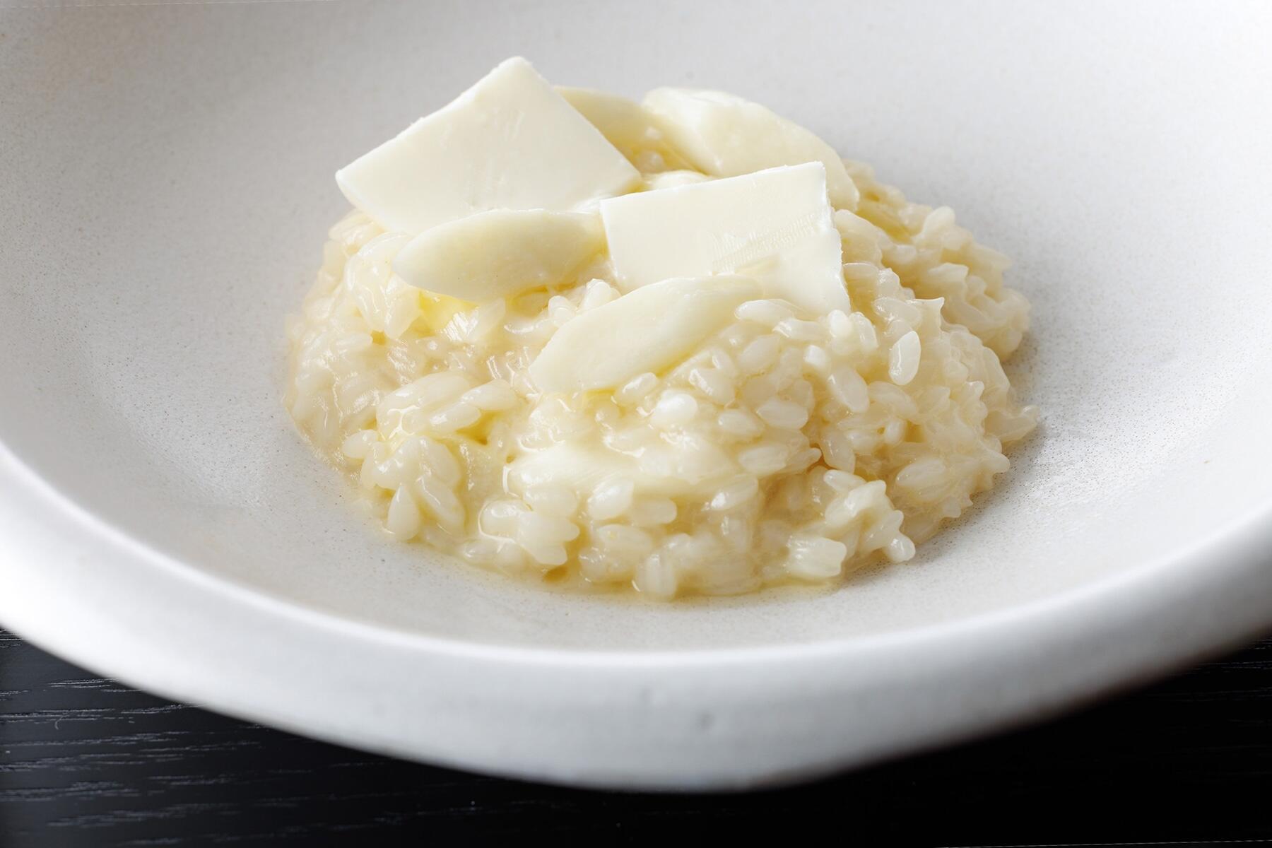 白アスパラのバターリゾット