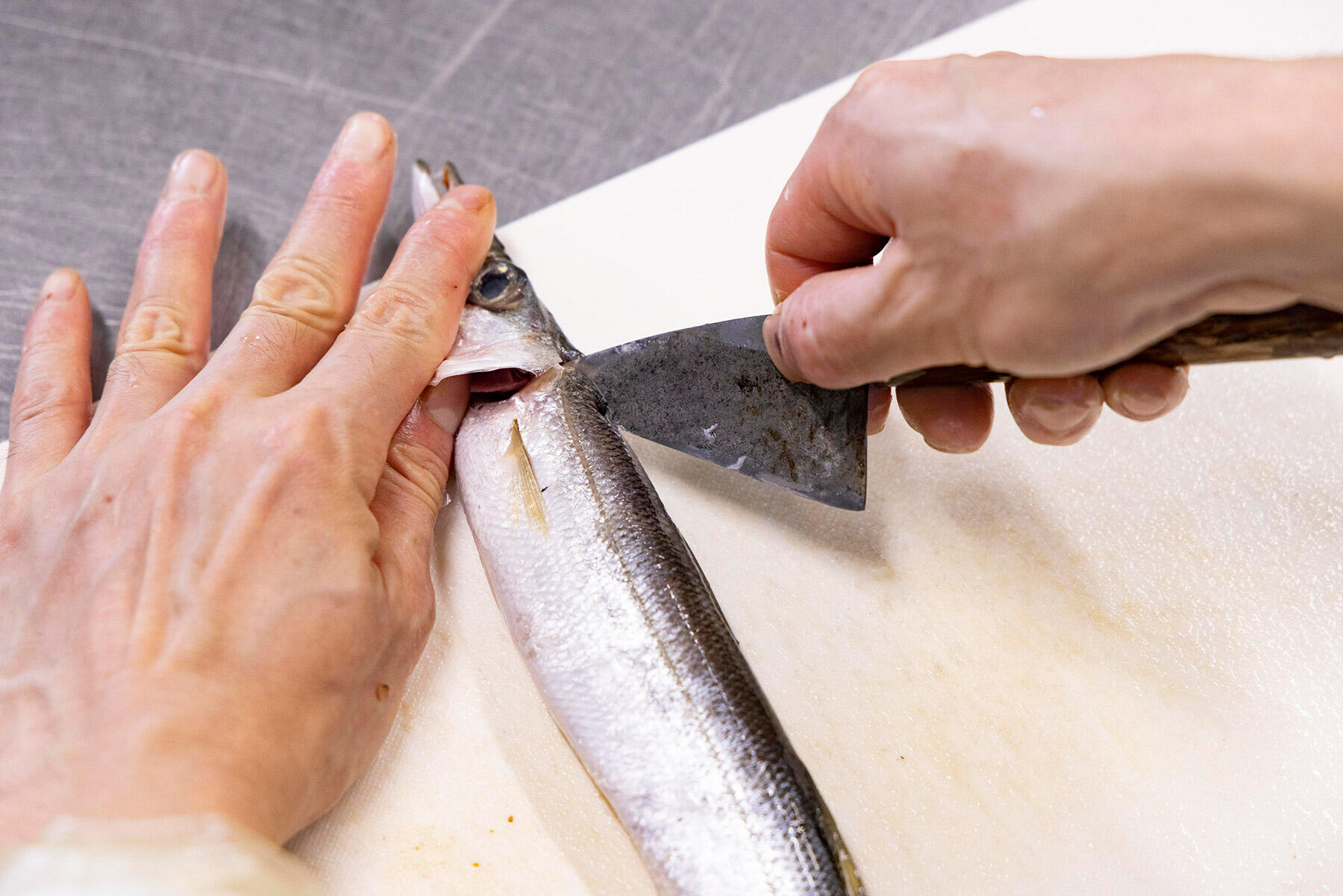 切り目を入れる