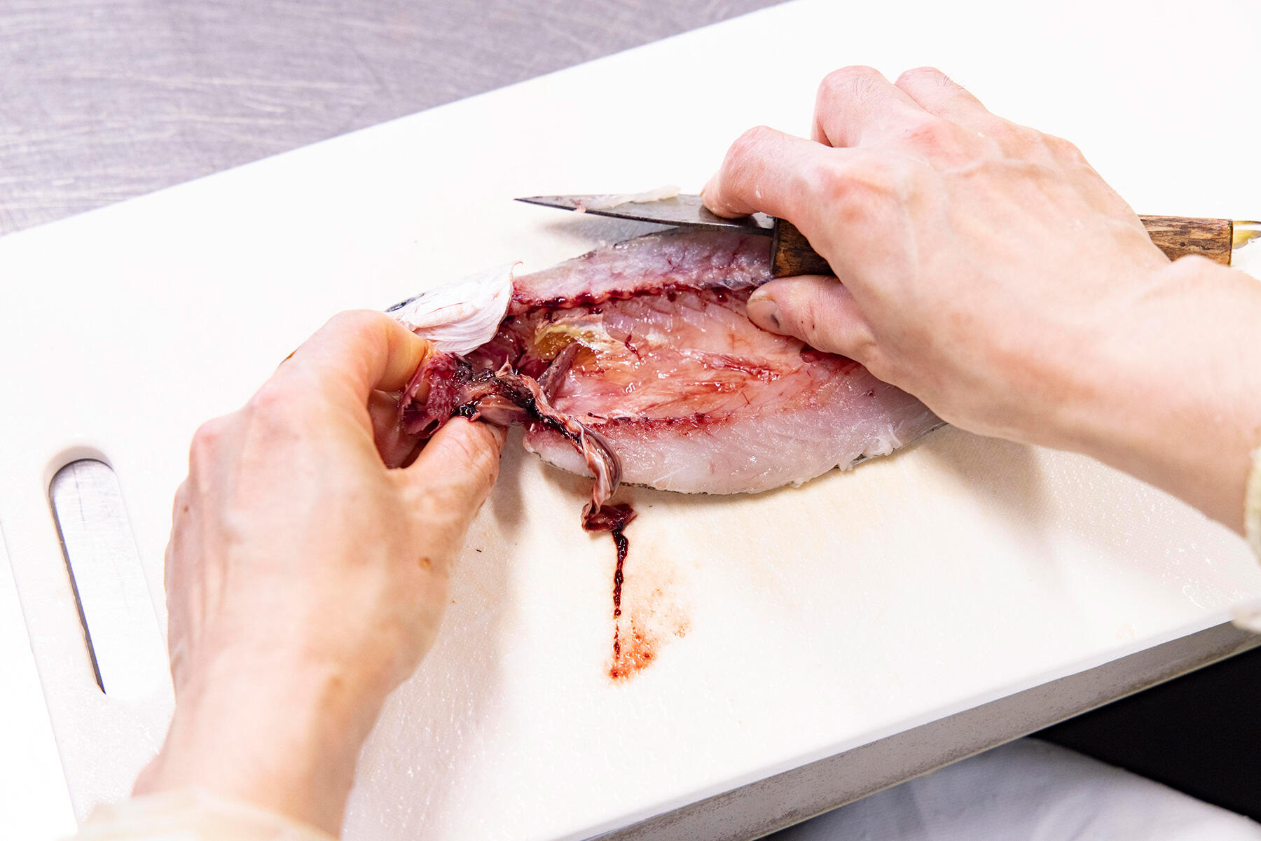 内臓を取り外す