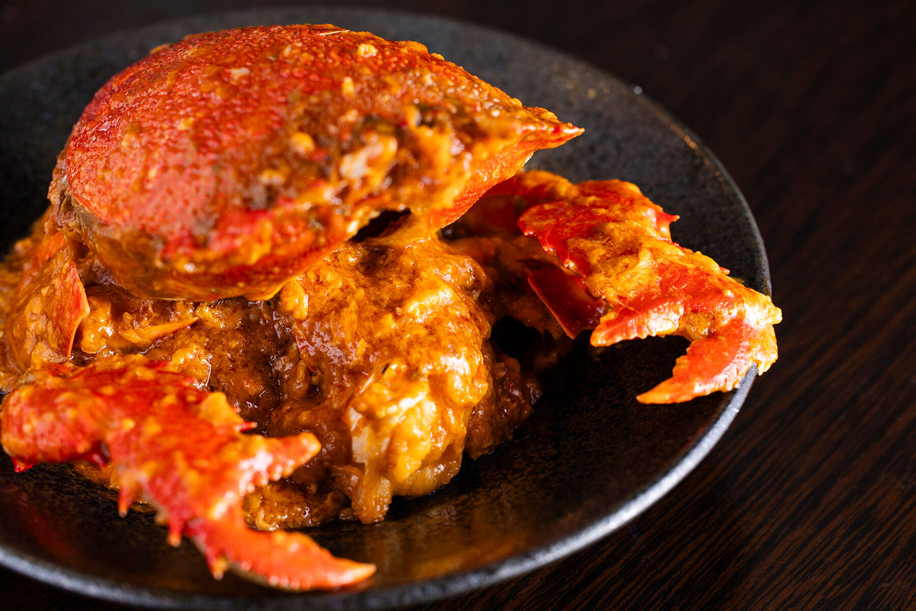 15品目「アサヒガニのチリソース炒め」