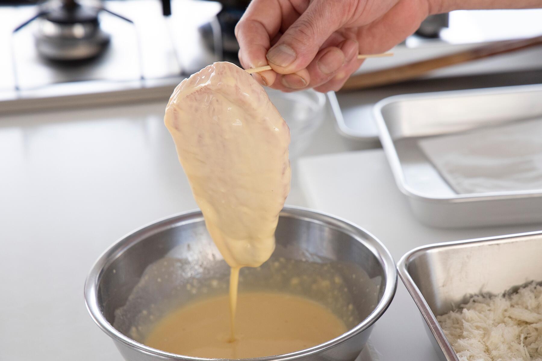 バッター液は二度漬け