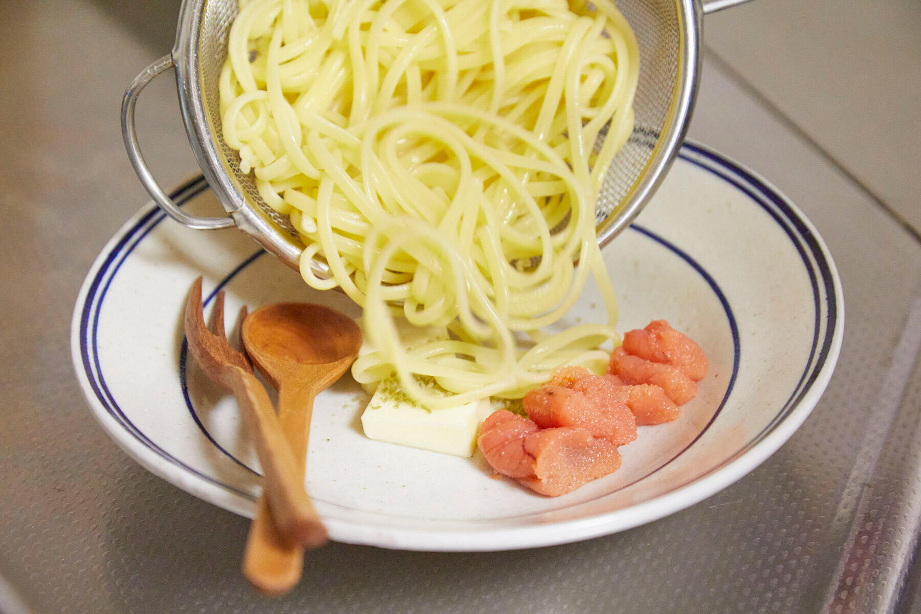 器の中で和える