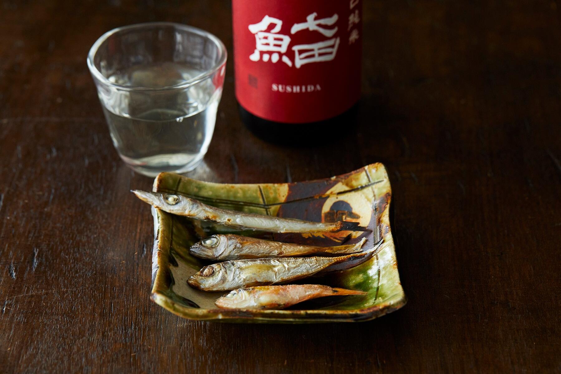 焼き魚と日本酒