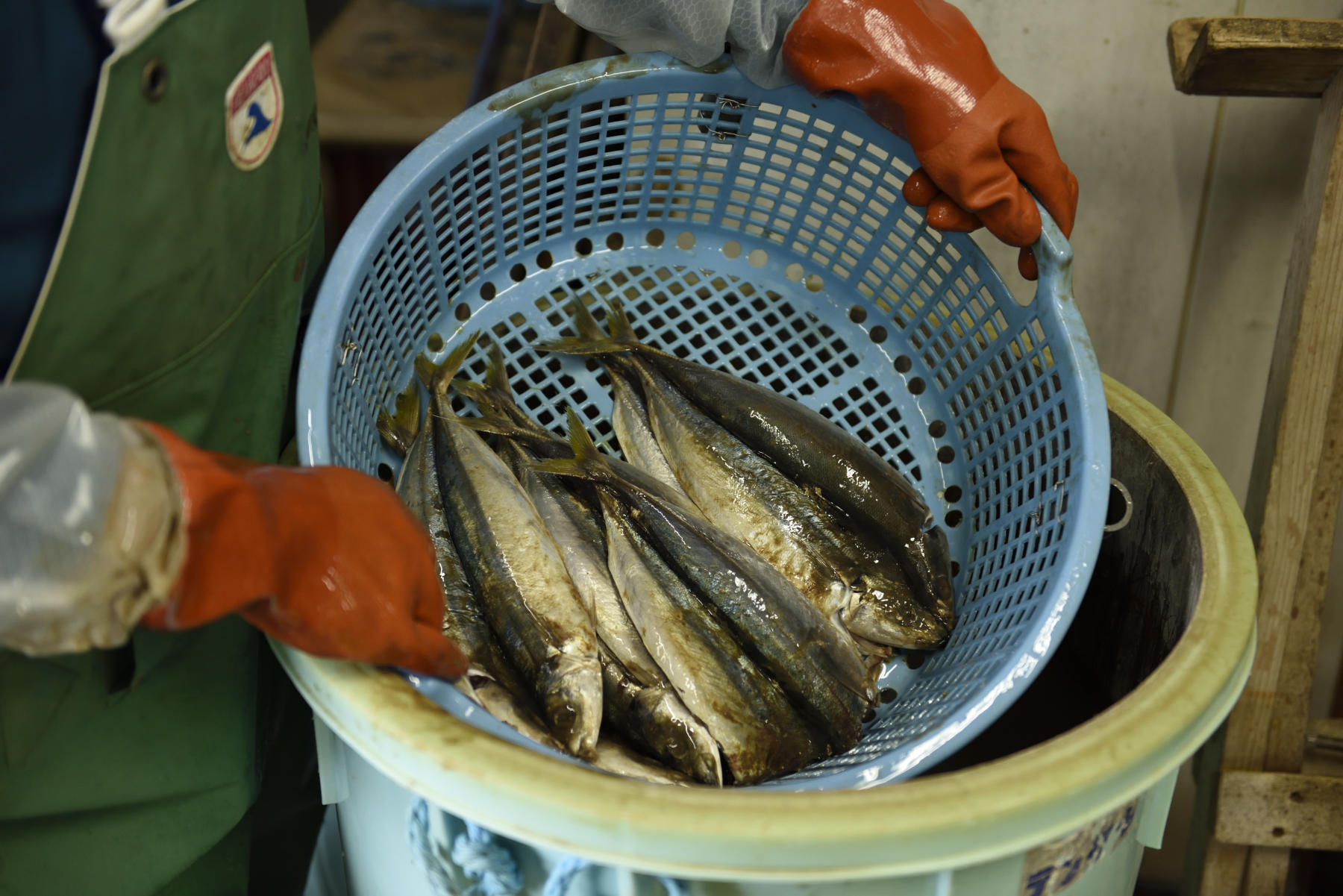 青ムロアジのくさや。