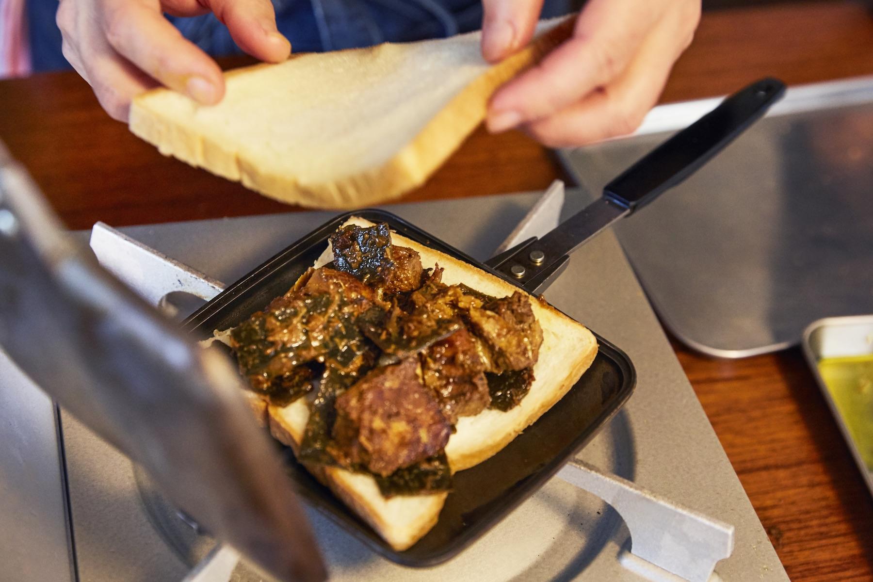 ホットサンドにする