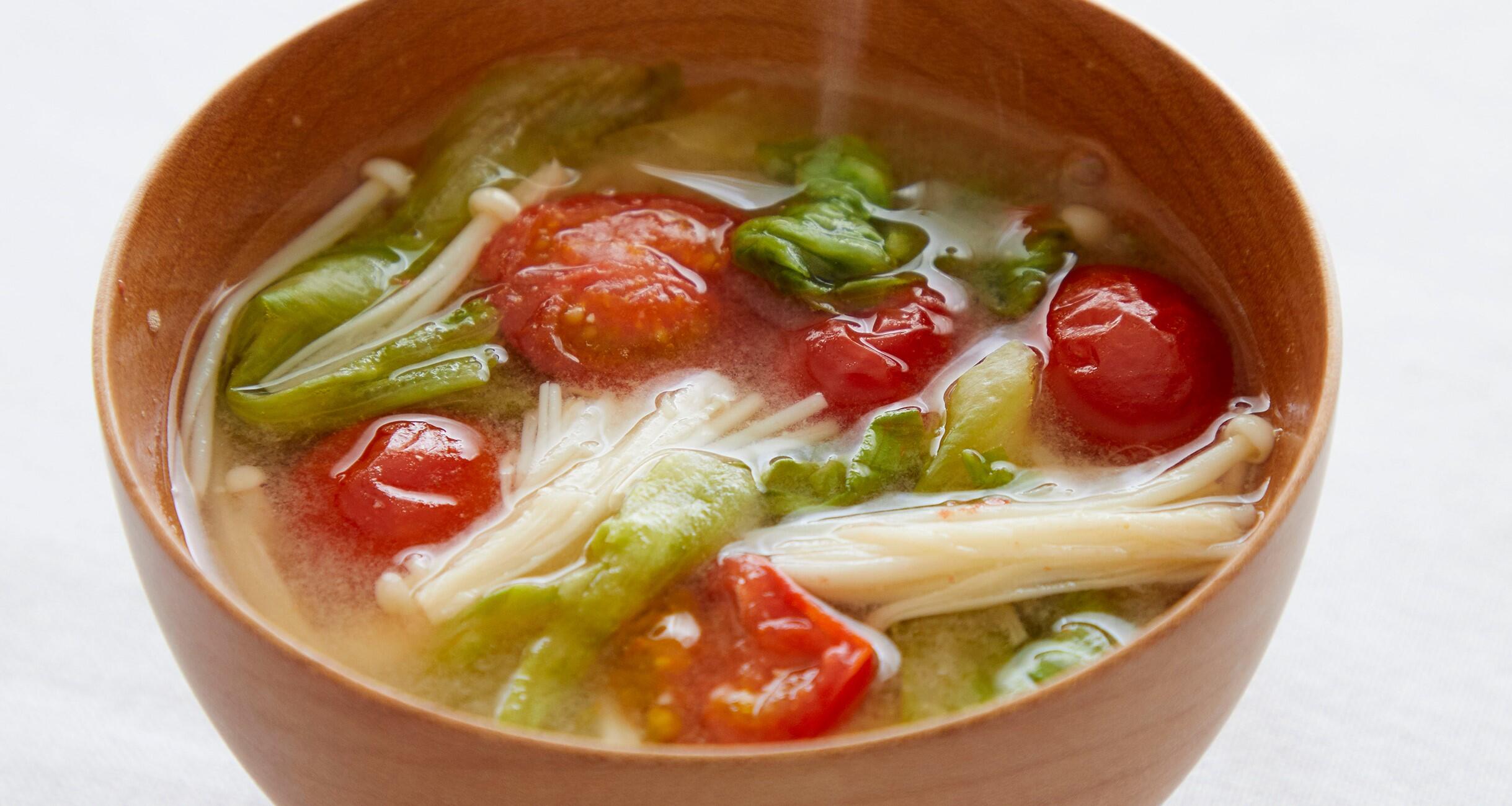 お寿司に合う旬野菜の汁物