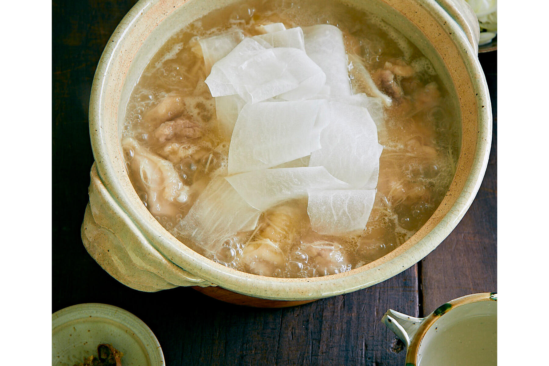 ひらひら大根と鶏肉のとろみ鍋