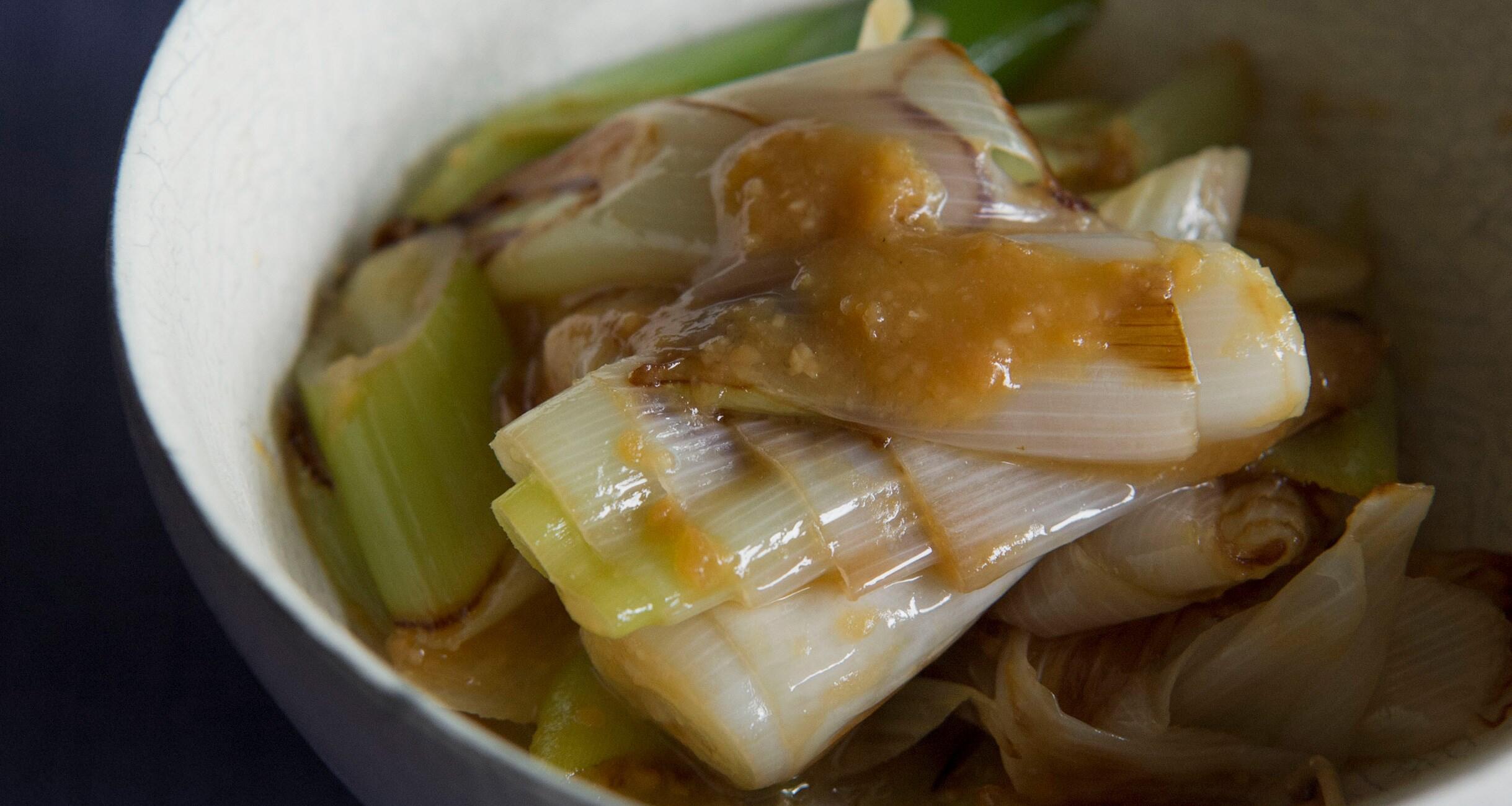 焼きねぎの酢味噌和え