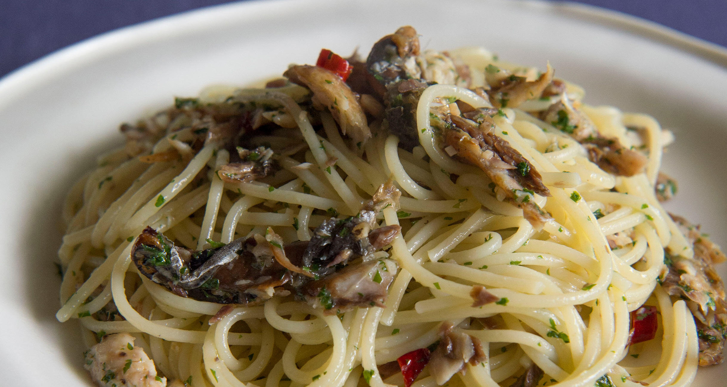 秋刀魚のペペロンチーノ