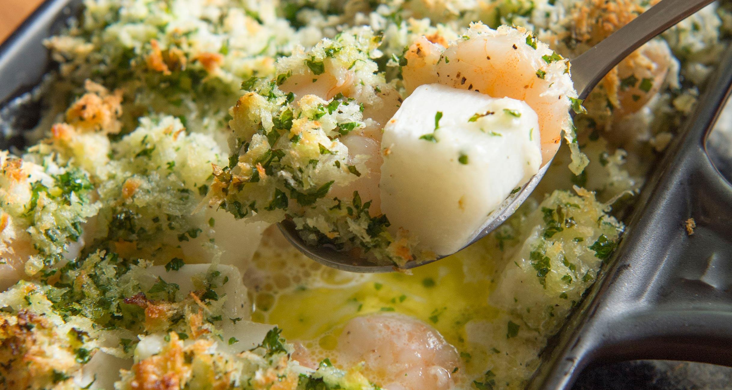 長いもと海老のパン粉焼き