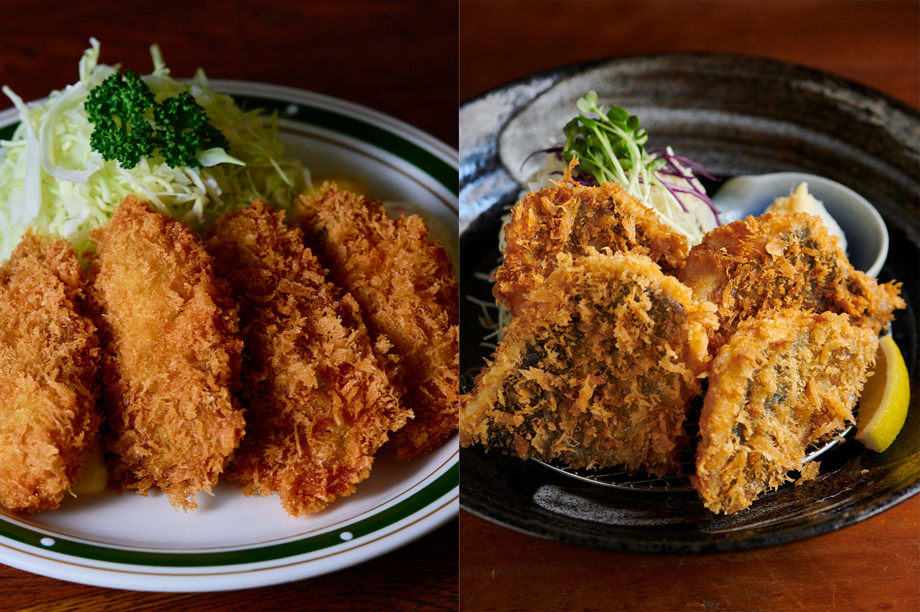 たけだのカキフライ×新屋敷のアジフライ　1,100円