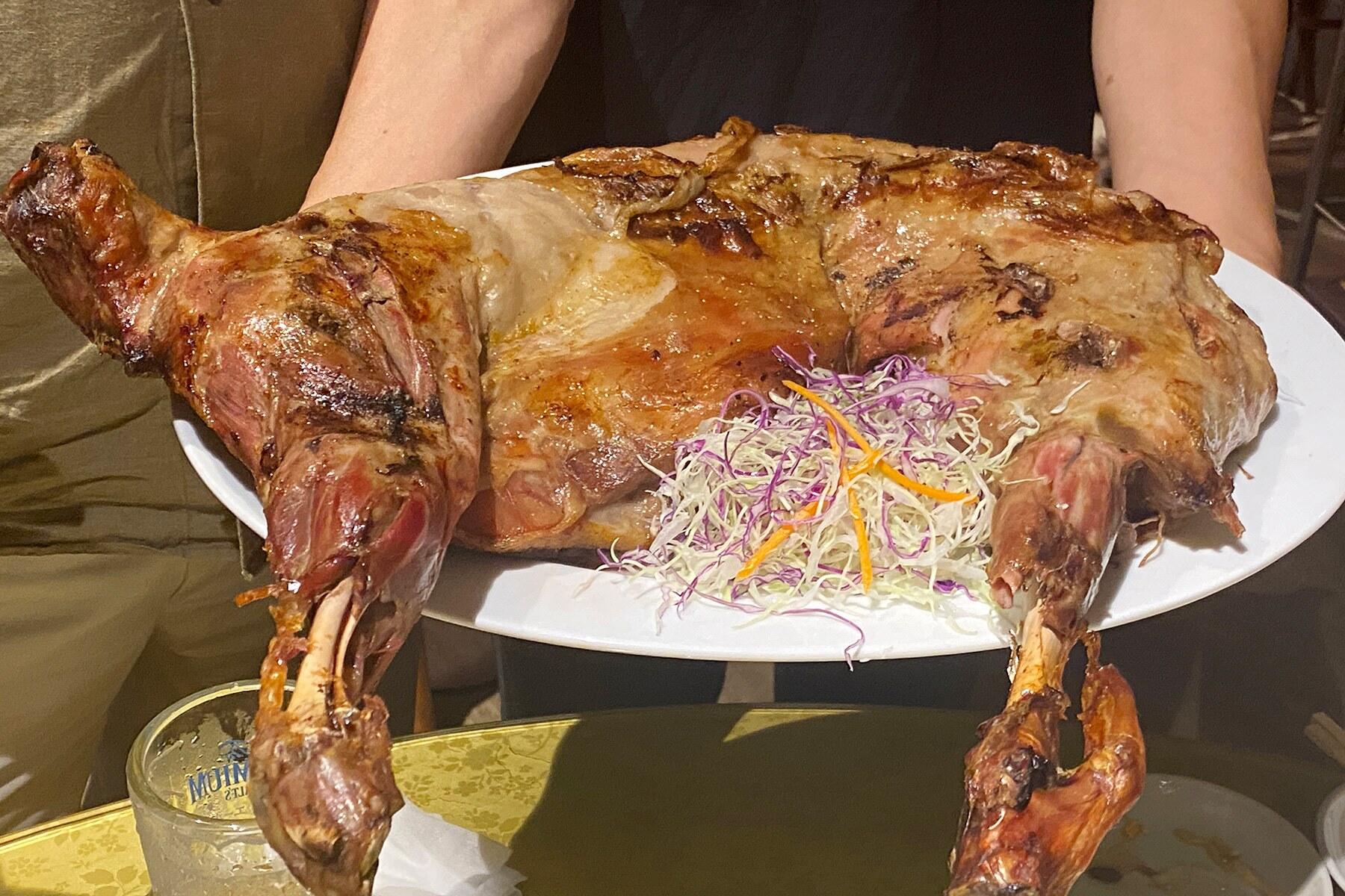 ミルクラム丸焼き