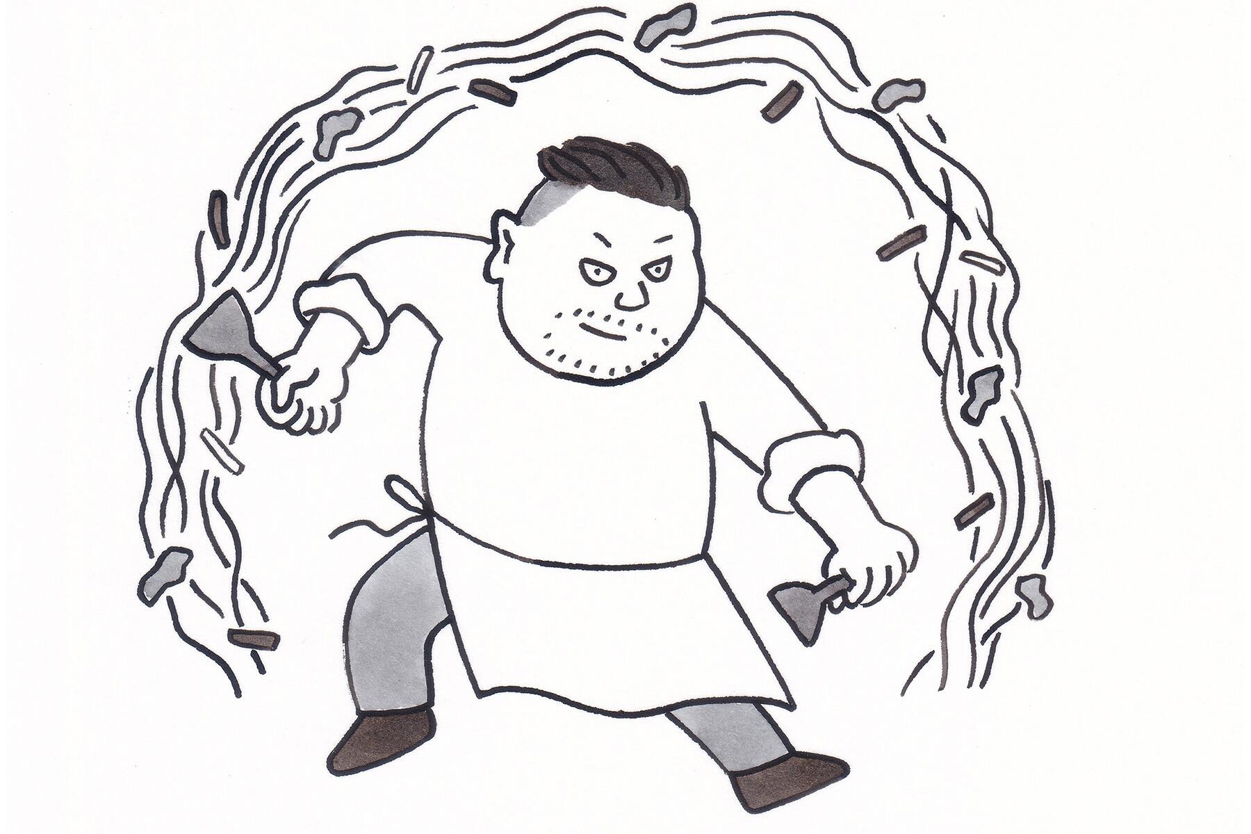 かまちゃんの焼きそばイラスト