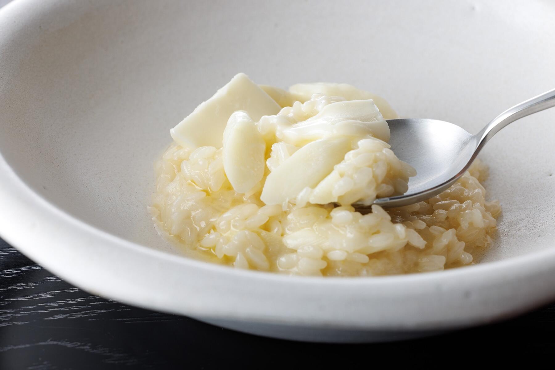 白アスパラのバターリゾット