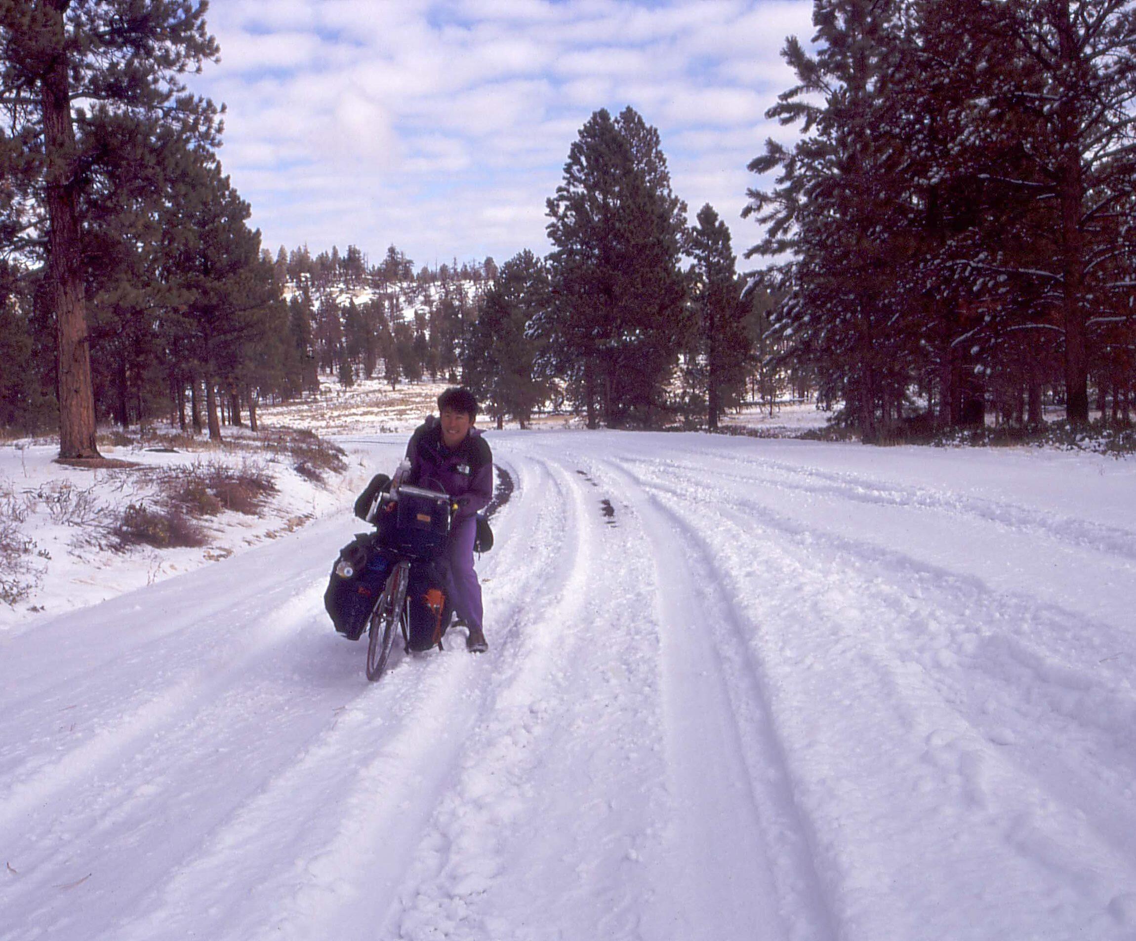 コロラド高原では一度大雪にも見舞われた