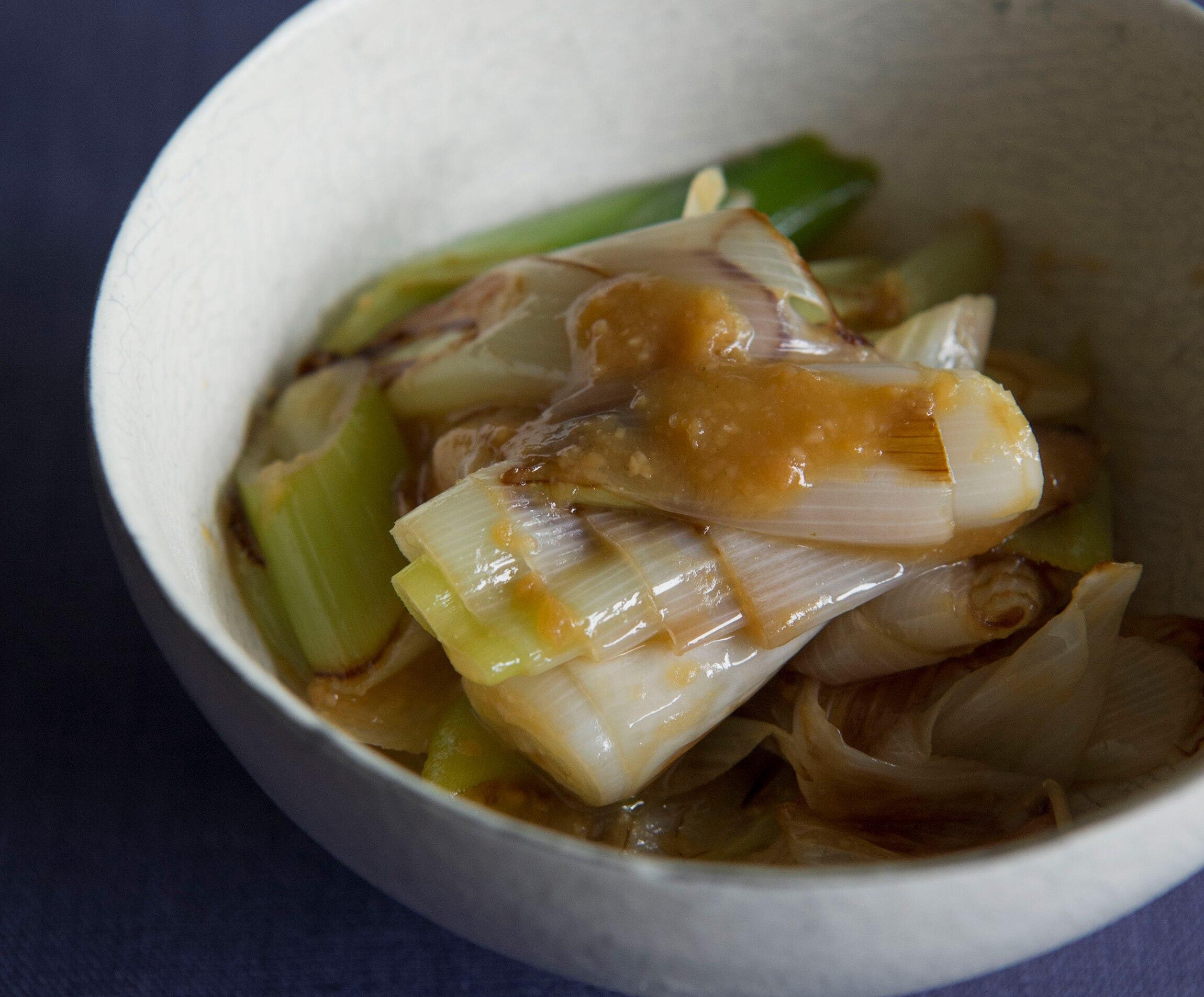 焼きねぎの酢味噌和え