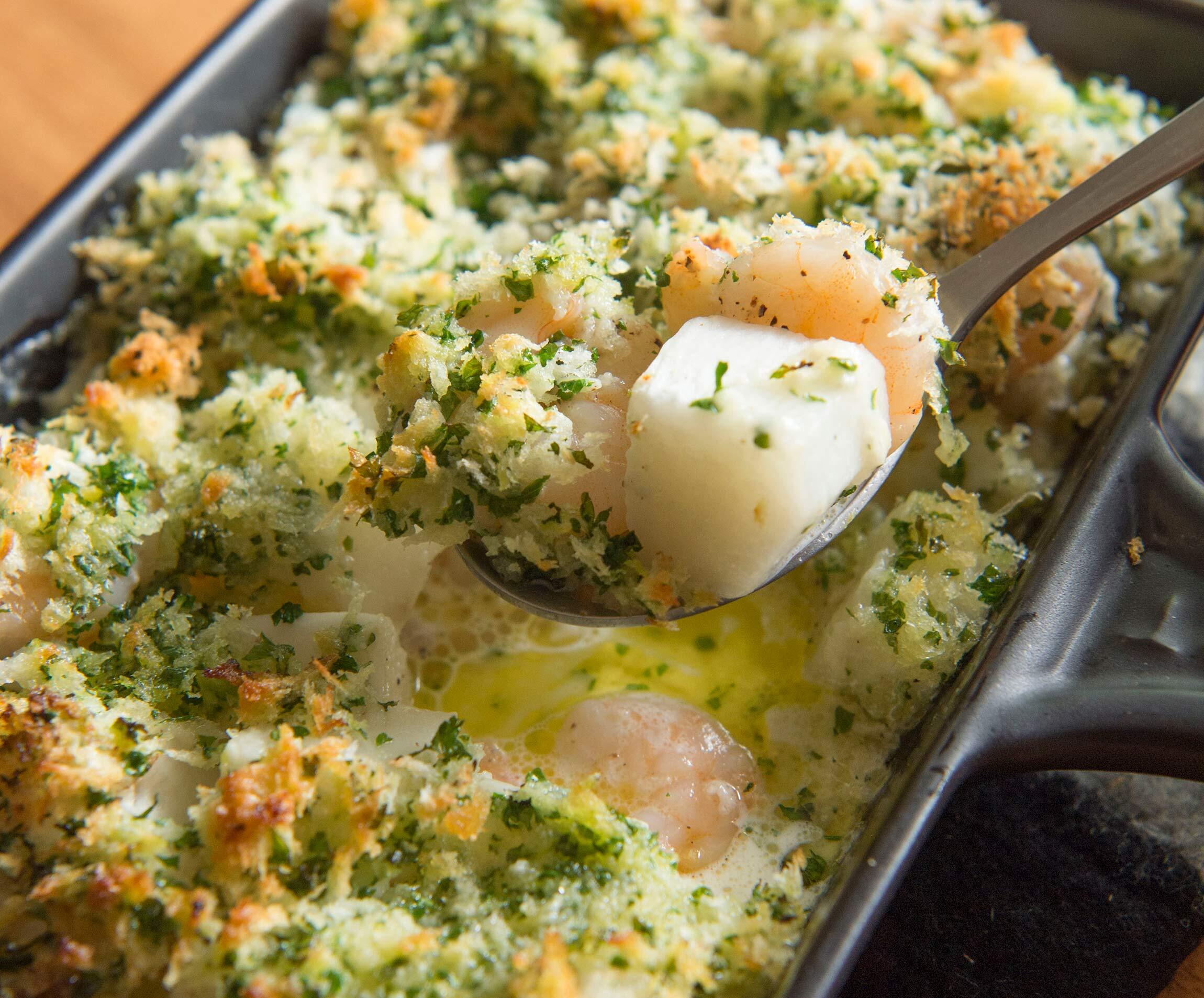 長いもと海老のパン粉焼き