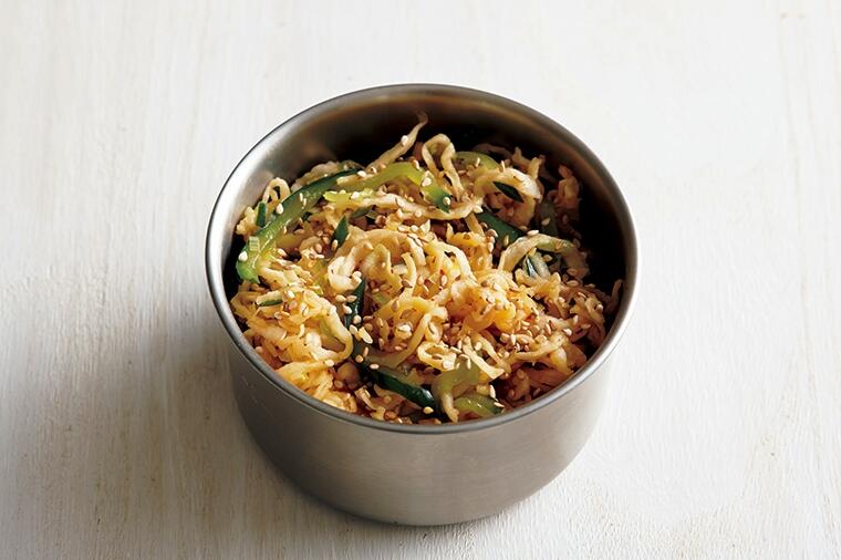 【ロカボレシピ】晩酌のお供にも!シャキシャキ食感の「切り干し大根の炒めナムル」(全量の糖質23.3g)
