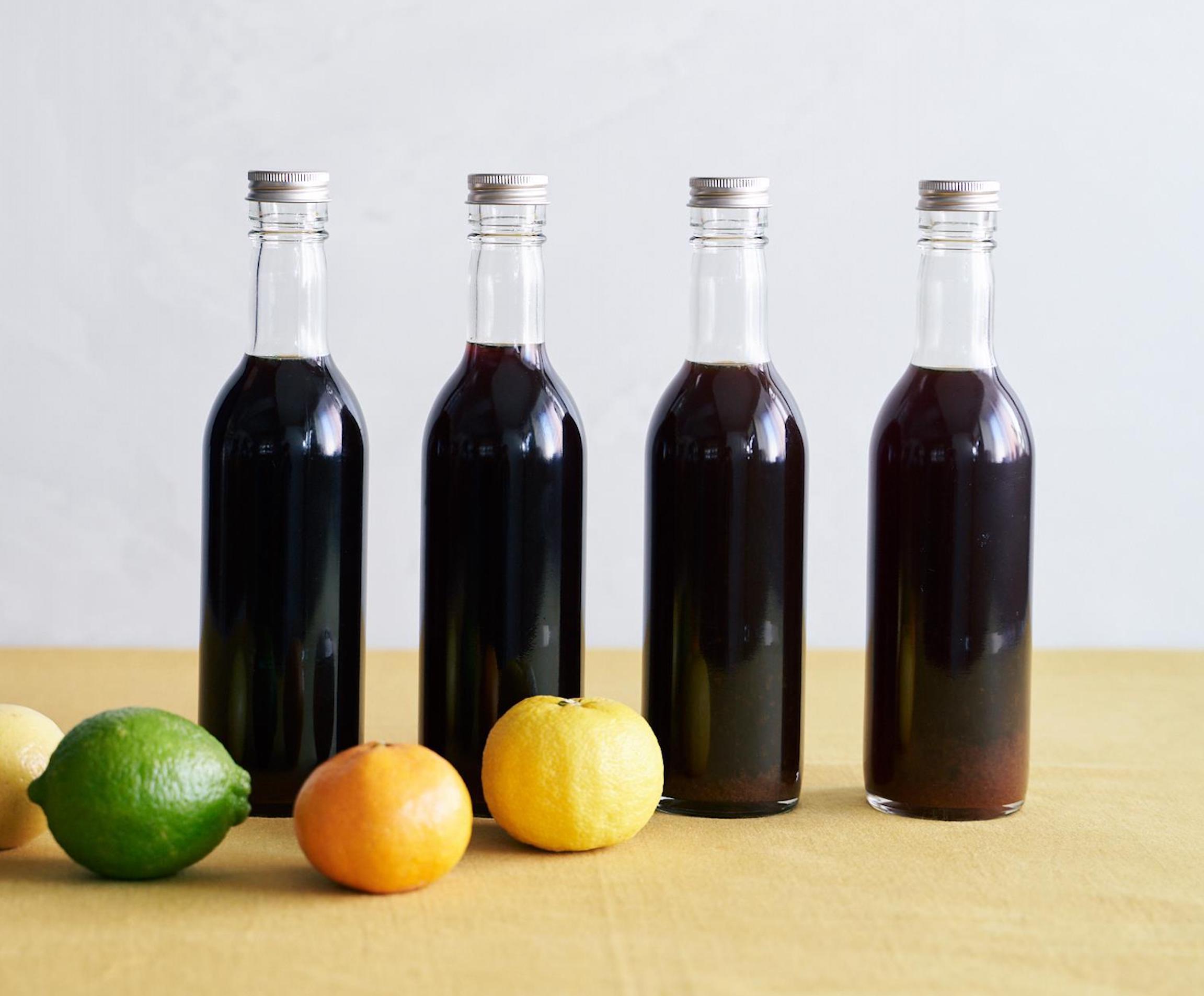 ぽん酢をつくる、ぽん酢をねかせる。